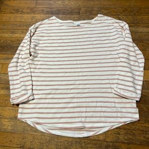 Pink and white striped long sleeve from old navy, size large
